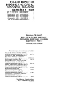 TM10172-PT Manual técnico de operación y prueba de la cosechadora forestal sobre orugas John Deere 853G, 853J, 903G, 903J, 95...