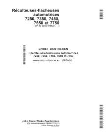 JD-OMHXE17733-FR John Deere 7250, 7350, 7450,7550, 7750 forage harvester operator's manual FR (OMHXE17733)
