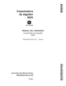 JD-OMN200505-ES Manuel d'utilisation de la cueilleuse de coton John Deere 9935 (OMN200505)