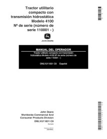 JD-OMLVU11831-ES Manual do operador do trator utilitário compacto John Deere 4100 ES (OMLVU11831)