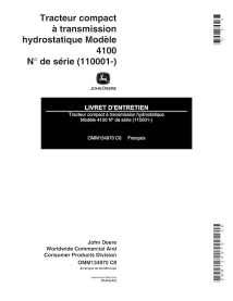 John Deere 4100 trator utilitário compacto pdf manual do operador FR - John Deere manuais - JD-OMM134970-FR