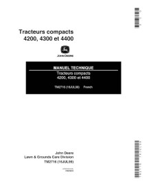 John Deere 4200, 4300, 4400 tracteur utilitaire compact pdf manuel technique FR - John Deere manuels - JD-TM2716-FR