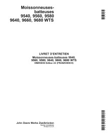 John Deere 9540, 9560, 9580, 9640, 9660, 9680 WTS combine pdf manual do operador FR - John Deere manuais - JD-OMZ93036-FR