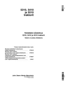 TM4972-FI Manuel de diagnostic et de réparation des tracteurs John Deere 5310, 5410, 5510 (TM4972)