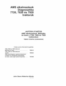 John Deere 7720, 7820, 7920 tractor pdf manual técnico HU - John Deere manuales - JD-TM2851-HU