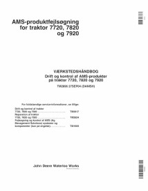 John Deere 7720, 7820, 7920 tracteur pdf manuel technique DA - John Deere manuels - JD-TM2896-DA