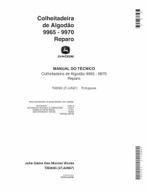 TM2695-PT Manual técnico de reparo da colhedora de algodão John Deere 9965, 9970 PT (TM2695)
