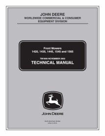 John Deere 1420, 1435, 1445, 1545, 1565 manual técnico em pdf do cortador frontal - tudo incluído - John Deere manuais - JD-T...