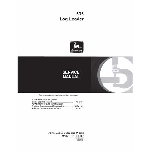 John Deere 535 log loader pdf manuel technique - tout compris - John Deere manuels - JD-TM1876-EN