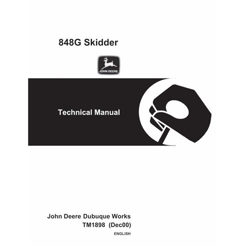 Manual técnico da minicarregadeira John Deere 848G em pdf - tudo incluído - John Deere manuais - JD-TM1898-EN