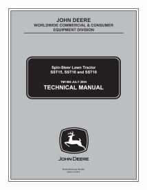 John Deere SST18, SST16, SST15 lawn tractor pdf technical manual - all inclusive  - John Deere manuals - JD-TM1908-EN