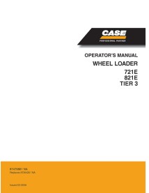 Manual do operador da carregadeira de rodas Case 721E TIER 3 - Case manuais - CASE-87479861