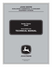 Manual técnico do trator de grama John Deere GX355 em pdf - tudo incluído - John Deere manuais - JD-TM1974-EN