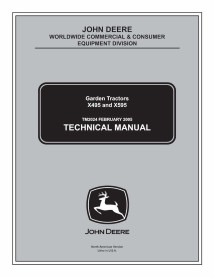 TM2024 Manual técnico del tractor cortacésped John Deere X495, X595 - todo incluido (TM2024)