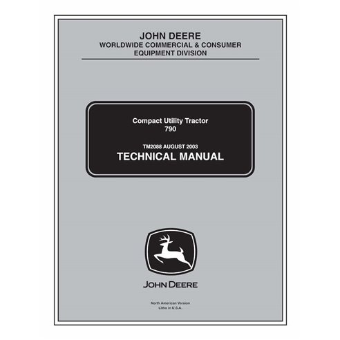 John Deere 790 tracteur utilitaire compact pdf manuel technique - tout compris - John Deere manuels - JD-TM2088-EN