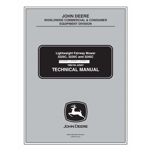 TM2105 John Deere 3225C, 3235C, 3245C mower technical manual - all inclusive (TM2105)