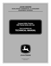 John Deere 4120, 4320, 4520, 4720 trator utilitário compacto pdf manual técnico - tudo incluído - John Deere manuais - JD-TM2...