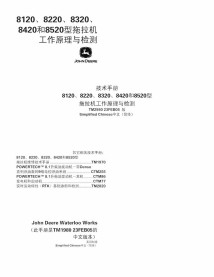 TM2980-ZH John Deere 8120, 8220, 8320, 8420, 8520 tractor diagnosis and tests manual CN (TM2980)