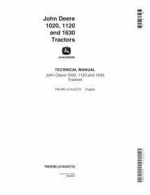 John Deere 1020, 1120, 1630 tracteur manuel technique pdf - tout compris - John Deere manuels - JD-TM4286-EN