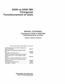 TM2935-FR John Deere 644H, 644HMH cargador pdf operación y manual técnico de prueba FR