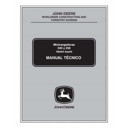 John Deere 240, 250 chargeuse compacte pdf manuel technique ES - John Deere manuels - JD-TM2954-ES