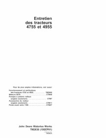 TM2638-FR John Deere 4755, 4955 tractor repair technical manual FR (TM2638)