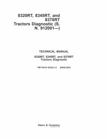 John Deere 8320RT, 8345RT, 8370RT tracteur pdf manuel technique de diagnostic - John Deere manuels - JD-TM119219-08JUL13-EN