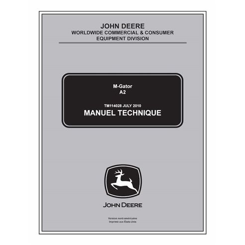 TM114028-FR John Deere M-Gator A2 veículo todo terreno pdf manual técnico FR