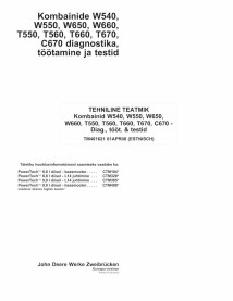 John Deere W540, W550, W560, W660,T550, T560, T660, T670, C670 combine pdf diagnostic and repair manual BG - John Deere manua...