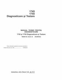 John Deere 1745,1755 plantadeira pdf diagnóstico e manual de testes RO - John Deere manuais - JD-TM609158-RO