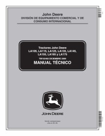 John Deere LA105, LA115, LA125, LA135, LA145, LA155, LA165, LA175 tractor cortacésped pdf manual técnico ES - John Deere manu...