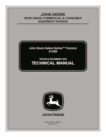 John Deere X130R lawn tractor pdf technical manual  - John Deere manuals - JD-TM109219-EN