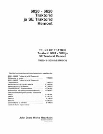 TM8254-ET John Deere 6020, 6120, 6220, 6320, 6420, 6520, 6620 tractor pdf repair technical manual ET