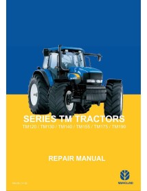 New Holland TM120, TM130, TM140, TM155, TM175, TM190 tractor manual de reparación pdf - New Holand Agricultura manuales - NH-...