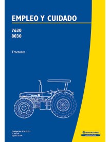 New Holland 7630, 8030 tractor pdf manual del operador ES - Case manuales - NH-87619151-ES
