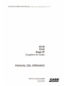 Carregador Case 621G, 721G Stage 4 pdf manual do operador ES - Case manuais - NH-51418834-ES