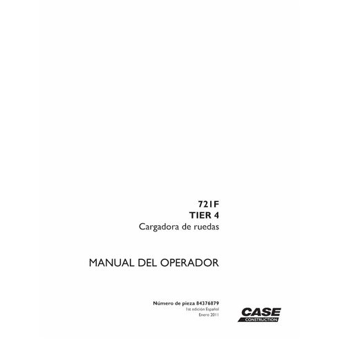 Case 721F Tier 4 loader pdf manuel d'utilisation ES - Case manuels - NH-84376879-ES