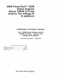 John Deere 6068 PowerTech Level 21 ECU 6.8L Diesel moteur pdf manuel technique - John Deere manuels - JD-CTM104719-01AUG12-EN