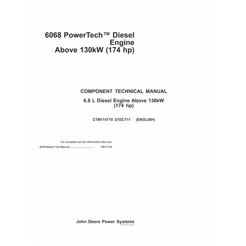 John Deere 6068 PowerTech Level 24 ECU 6.8L Diesel moteur pdf manuel technique - John Deere manuels - JD-CTM114719-27OCT11-EN