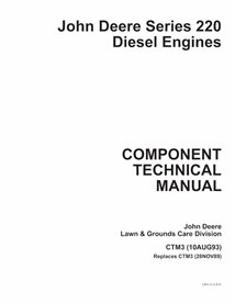 John Deere Series 220 Diesel engine pdf technical manual  - John Deere manuals - JD-CTM3-EN