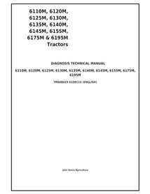 John Deere 6110M, 6120M, 6125M, 6130M, 6135M, 6140M, 6145M, 6155M, 6175M, 6195M tractor pdf diagnostic technical manual  ...