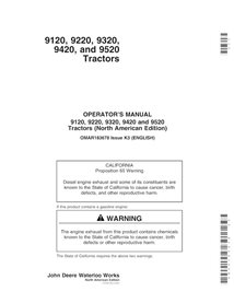 John Deere 9120, 9220, 9320, 9420, 9520, 9620 SN 0 - 010000 tractor pdf operator's manual 