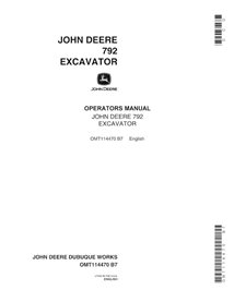 JD-OMT114470 John Deere 792 excavator operator's manual (OMT114470)