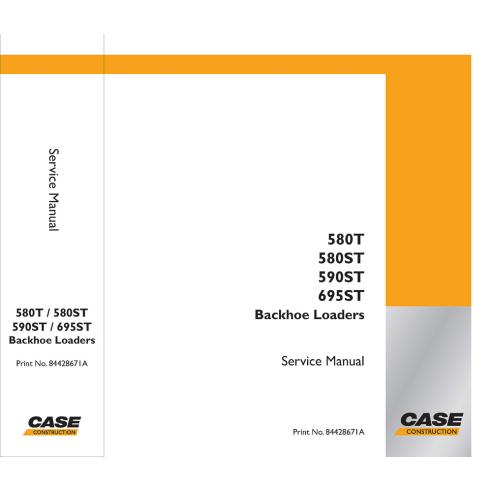 Manual de servicio de la retroexcavadora Case 580T, 590ST, 590ST, 695ST - Caso manuales - CASE-84428671A