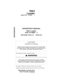 John Deere 544J chargeur pdf manuel d'utilisation.