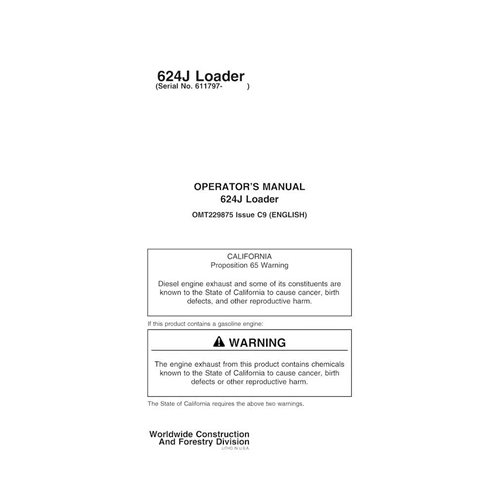 JD-OMT229875 John Deere 624J loader operator's manual (OMT229875)