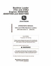 John Deere 310J chargeur pdf manuel d'utilisation.