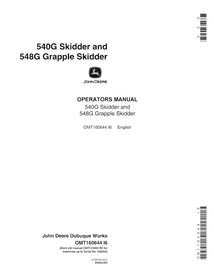 JD-OMT160644 John Deere 540G, 548G SN 558204- skid loader operator's manual (OMT160644)