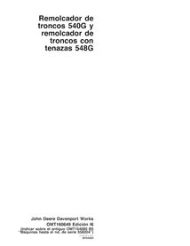 John Deere 540G, 548G SN 558205- cargador deslizante pdf manual del operador ES