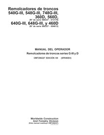 John Deere 540G-III, 548G-III, 748G-III
360D, 560D, 640G-III, 648G-III, and 460D skid loader pdf operator's manual ES